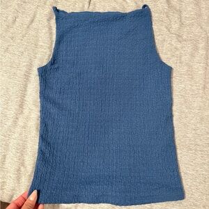 Blue Sleeveless Women's Top